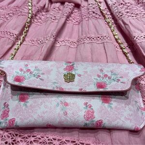 Loveshackfancy Mini crossbody bag, sunglasses, removable crossbody strap